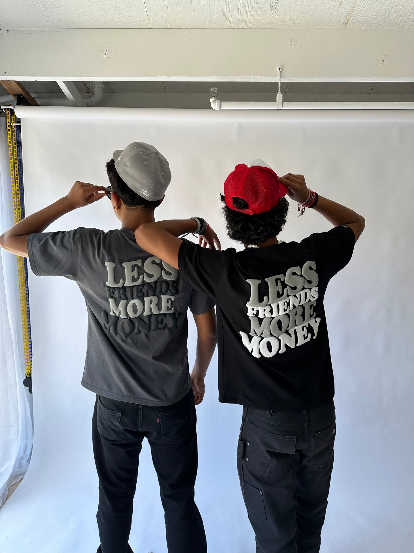 LESS FRIENDS MORE MONEY SHIRT (BLACK)