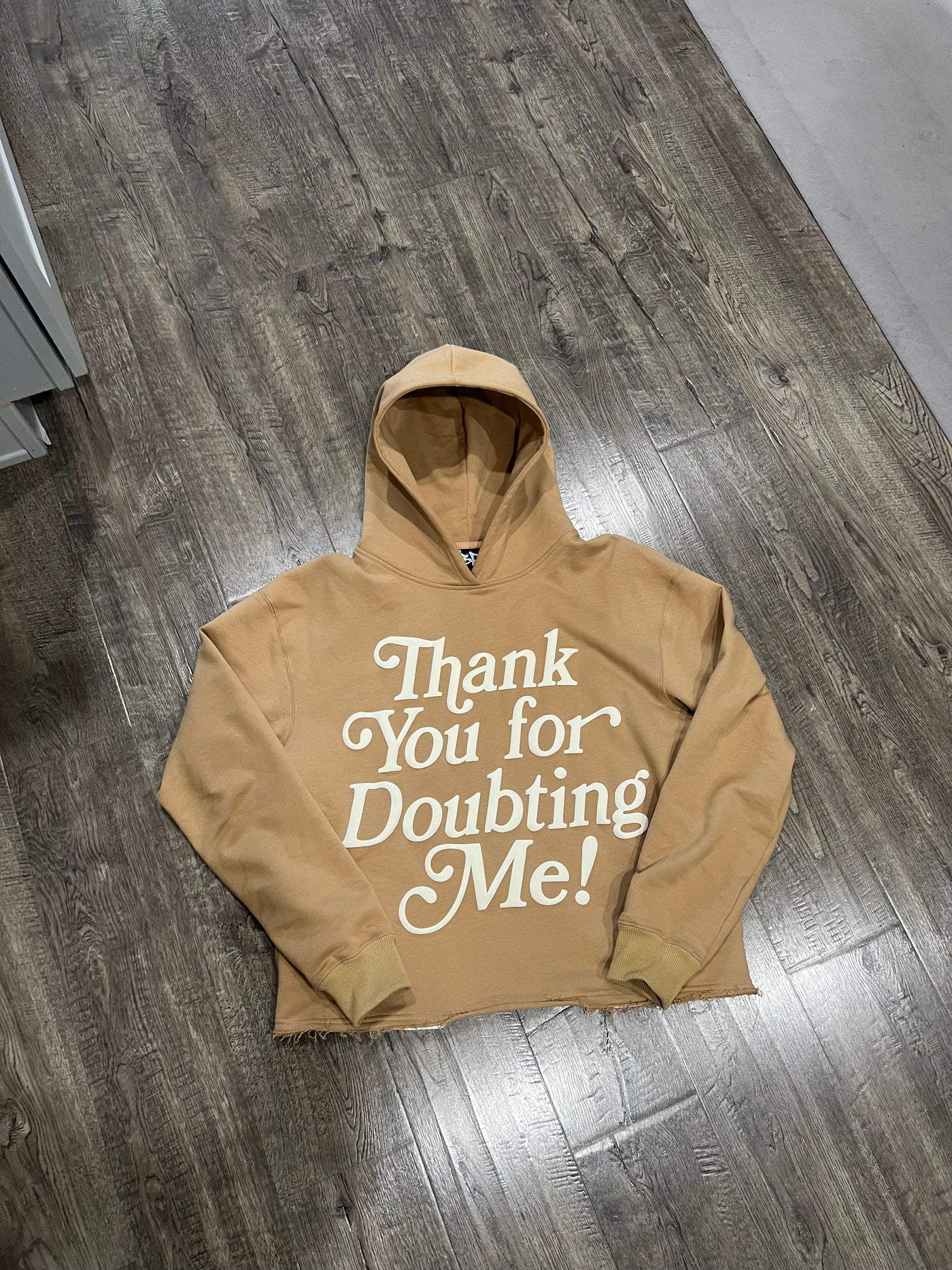 THANK YOU FOR DOUBTING ME HOODIE (TAN)