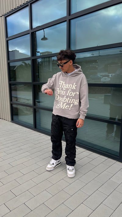 THANK YOU FOR DOUBTING ME HOODIE (GREY)